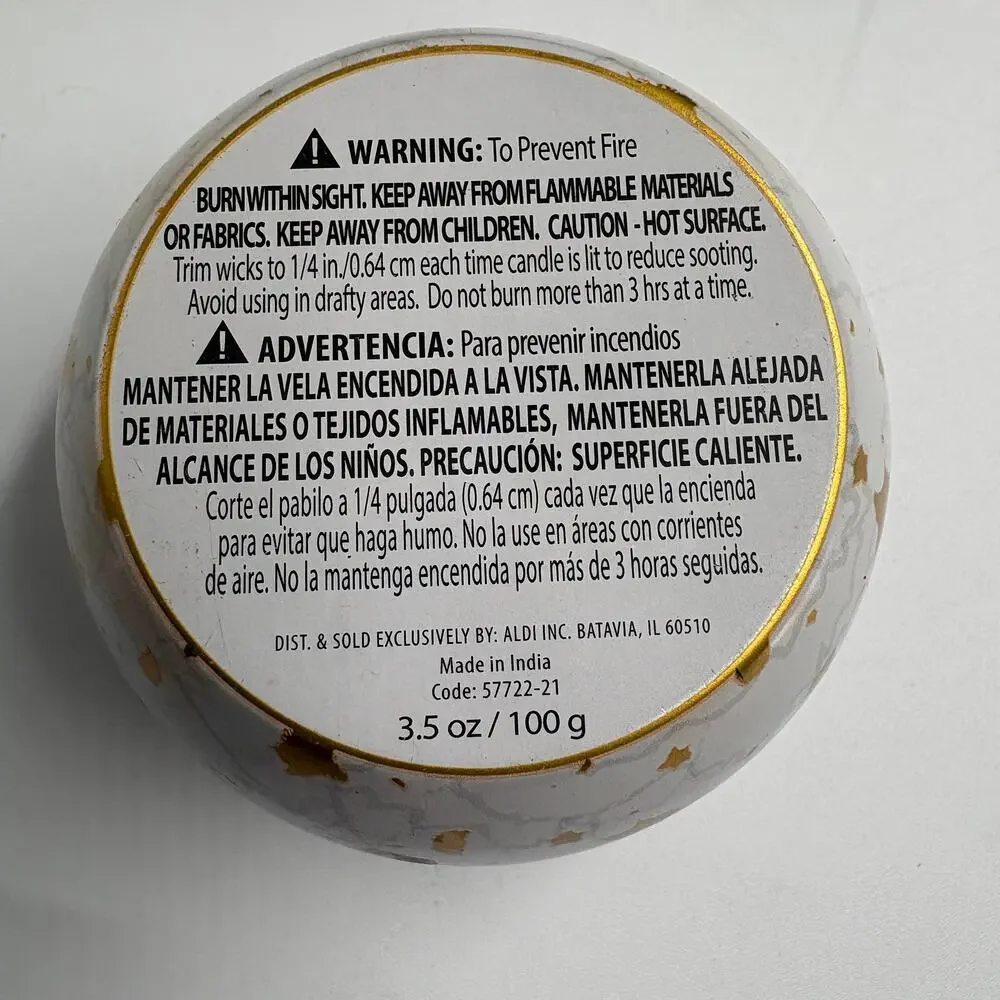 Huntington Home Aldi 3 Pack Mini Candle Tins Holiday Soy Coconut Wax Unburned